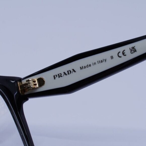 Prada PRB03V 16K1O1 Eyeglasses Black 54mm Square Frame - Picture 6 of 9